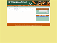 Tablet Screenshot of mysctextbooks.com